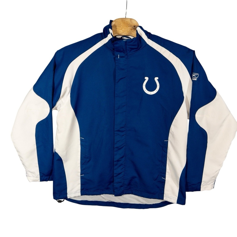 Reebok On Field Indianapolis Colts Full Zip‎ All Weather Jacket Mens Large NFL